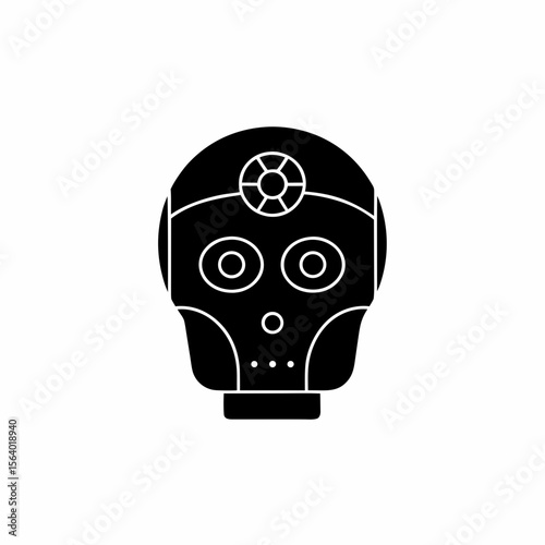 clean unique silhouette Indian Paintbrush Flower Icon vector illustration