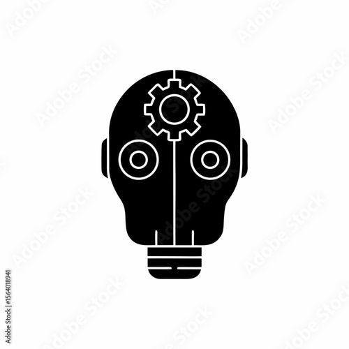 clean unique silhouette Indian Paintbrush Flower Icon vector illustration