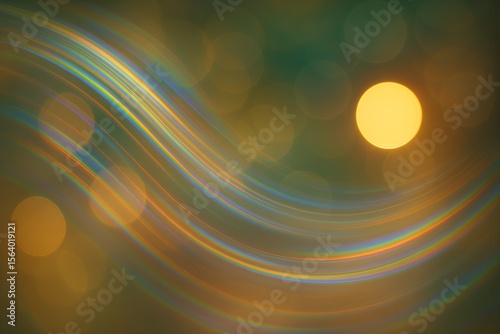 “Abstract Colorful Light Wave and Bokeh Background for Modern Design”