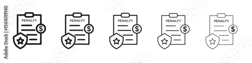Penalty icon. modern outline style vector icons series