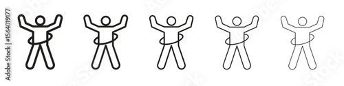 People Hula hop icon. modern outline style vector icons series