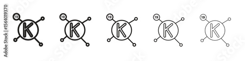 Potassium icon. modern outline style vector icons series