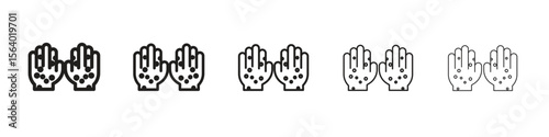 Rash hand icon. modern outline style vector icons series