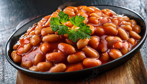 baked beans food ai generated