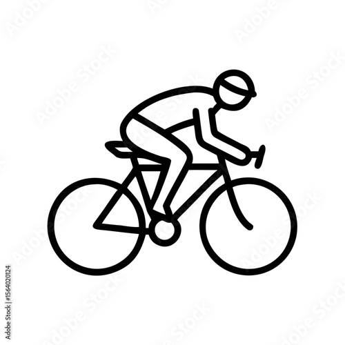 Cyclist riding bicycle vector illustration for cycling and sport related designs