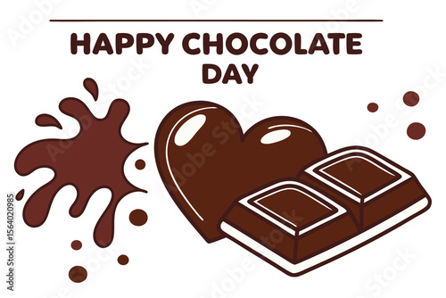 Vector illustration set of heart-shaped chocolate, and candy, perfect for world chocolate day, sweet dessert and coffee shop designs.