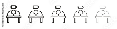 Tired person icon. modern outline style vector icons series