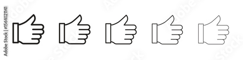 Thumb up icon. modern outline style vector icons series