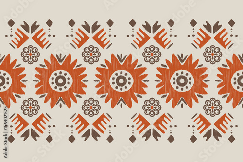 Ethnic abstract ikat art. Aztec ornament print. geometric ethnic pattern seamless  color oriental.  Design for background ,curtain, carpet, wallpaper, clothing, wrapping, Batik, vector illustration.