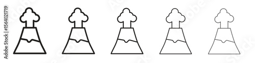 Volcano icon. modern outline style vector icons series