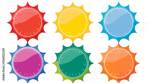 Price Stickers burst labels vector set with white background