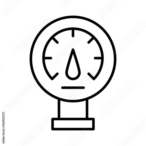 Water Pressure Gauge Icon Vector. Pressure Gauge Logo.