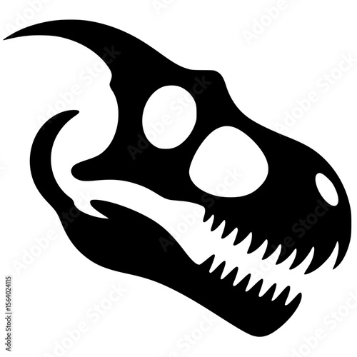 Dinosaur skull logo silhouette