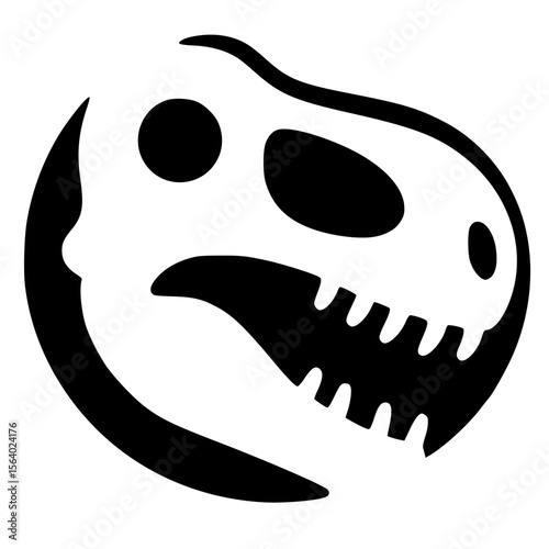 Dinosaur skull logo silhouette