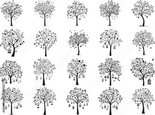Love Birds on Heart Tree