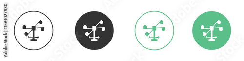Anemometer icon vector pictogram for ui ux interface elements