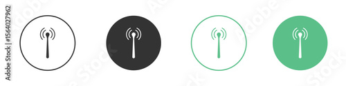 Antenna icon vector pictogram for ui ux interface elements