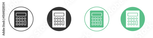 Calculator icon vector pictogram for ui ux interface elements