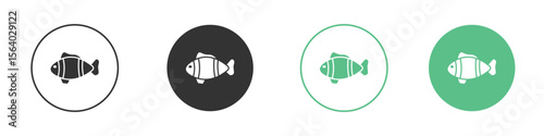 Clown fish icon vector pictogram for ui ux interface elements