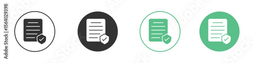 Contract coverage icon vector pictogram for ui ux interface elements