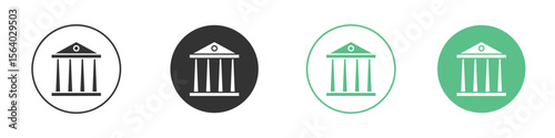 Courthouse icon vector pictogram for ui ux interface elements