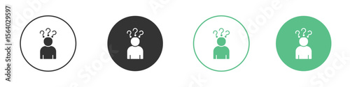 Curious human icon vector pictogram for ui ux interface elements