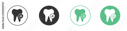 Dental insurance icon vector pictogram for ui ux interface elements