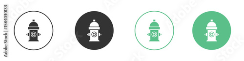 Fire hydrant icon vector pictogram for ui ux interface elements