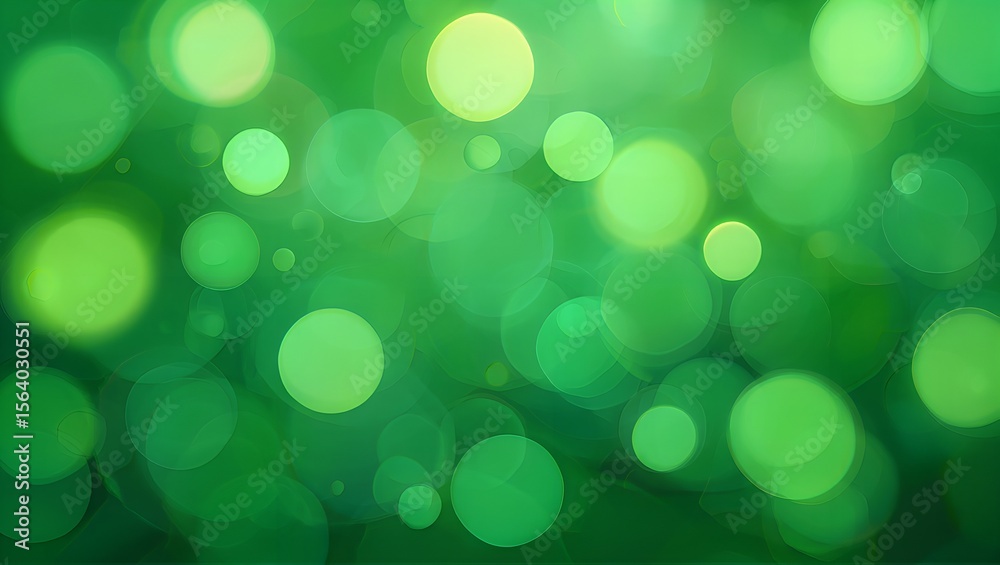 An illustration consisting of multiple green circular bokeh light effects arranged across the entire frame An illustration consisting of multiple green circular bokeh light effects arranged across the entire frame
