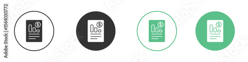 Income statement icon vector pictogram for ui ux interface elements