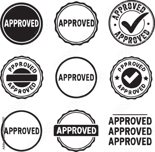 approved stamp sign icon logo outline cheklist vector seal design business, transparent , png 