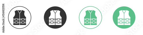 Lifejacket icon vector pictogram for ui ux interface elements