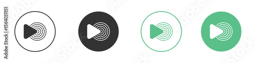 Livestream icon vector pictogram for ui ux interface elements