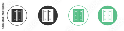 Lockers icon vector pictogram for ui ux interface elements