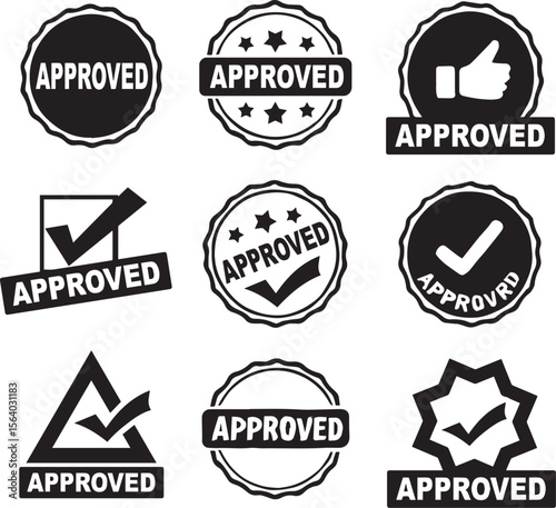 approved stamp sign icon logo outline cheklist vector seal design business, transparent , png approval 