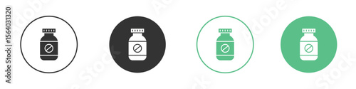 Medicine bottle icon vector pictogram for ui ux interface elements