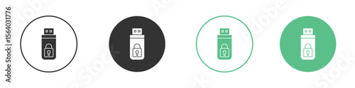 Pendrive security icon vector pictogram for ui ux interface elements