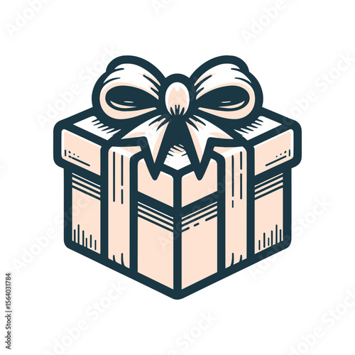 A beautifully wrapped gift box with a bow, set against a simple, clean background, ideal for celebrations