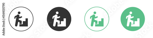 People Climbing icon vector pictogram for ui ux interface elements