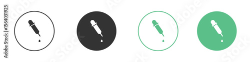 Pipette icon vector pictogram for ui ux interface elements