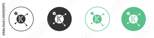 Potassium icon vector pictogram for ui ux interface elements
