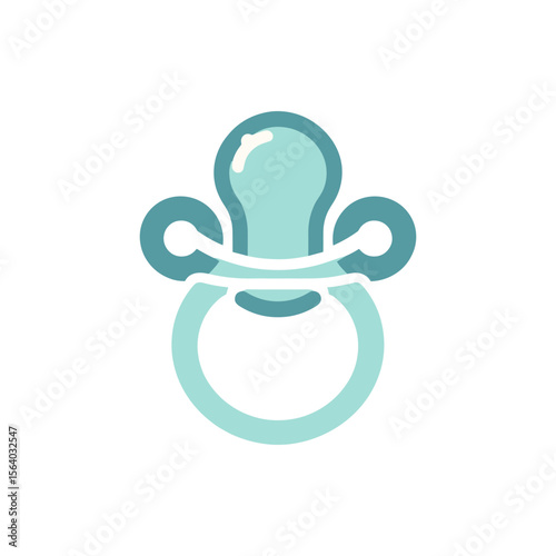 Cute baby pacifier with a soft blue color, ideal for infant care and parenting themes