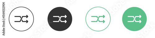 Shuffle icon vector pictogram for ui ux interface elements