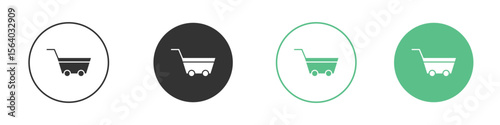 Shopping cart icon vector pictogram for ui ux interface elements