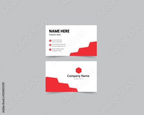 Geometric Business Card Design Template with Modern Shapes, Minimal Layout, and Professional Branding for Corporate Identity and Personal Use