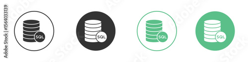 SQL icon vector pictogram for ui ux interface elements