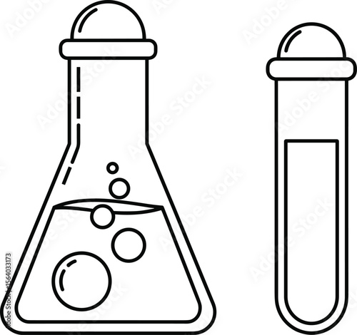 vector illustration of a laboratory flask