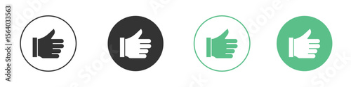 Thumb up icon vector pictogram for ui ux interface elements