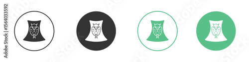 Thyroid icon vector pictogram for ui ux interface elements