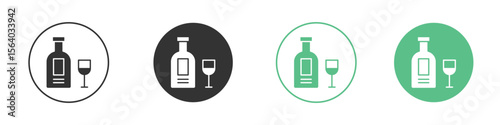 Vodka icon vector pictogram for ui ux interface elements